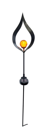 Alpine Metal Orange 39 in. H Spade Solar Garden Stake (Pack of 4)