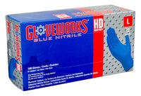 Gloveworks Nitrile Disposable Gloves Medium Royal Blue Powder Free 100 pk