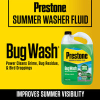 Prestone Bug Wash Windshield Washer Fluid Liquid 1 gal. (Pack of 6)