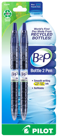 Pilot 31606 Blue Bottle 2 Pen Fine Point Retractable Gel Roller Pen 2 Ct (Pack of 6)