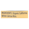 Lundberg Family Farms Organic White Calrose Rice Part Of Our Heirlooms Collection  - Case of 6 - 4 LB