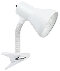 LED Goose Neck Clip Lamp, White, 10.25-In.