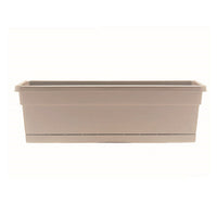 Window Box Planter, Taupe Poly Resin, 30-In.