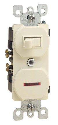 Leviton 15 amps Combination Switch Ivory 1 pk