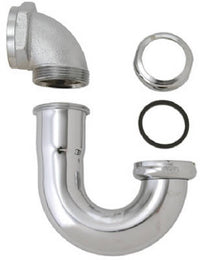 Slip Joint With Cast Elbow, Chrome-Plated Brass, 17-Ga., 1.5-In. OD Tube