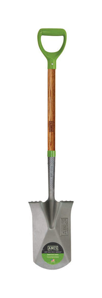 Ames  Steel blade Wood Handle 8.25 in. W x 43 in. L Drain  Spade