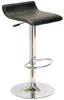 Winsome Spectrum Matte Black Faux Leather Swivel Modern Adjustable Barstool