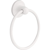 Franklin Brass Astra White Towel Ring 6.13 in.   L Die Cast Zinc