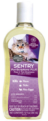 Purrscriptions Flea & Tick Cat Shampoo, 30-Day Control, 12-oz.