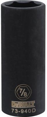 SAE Deep Impact Socket, 6-Point, Black Oxide, 1/2-In. Drive, 7/8-In.