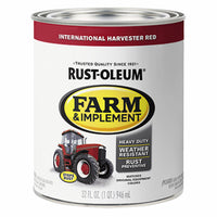 Farm Equipment Enamel Paint, International Red, 1-Qt.