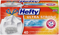 Hefty Ultra Strong 13 gal Fresh Scent Kitchen Trash Bags Drawstring 40 pk