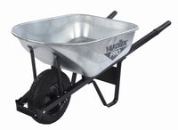 Galvanized Steel Wheelbarrow, 20-Gauge, 6-Cu. Ft.