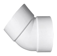 Charlotte Pipe Schedule 40 4 in. Hub X 4 in. D Hub PVC Elbow 10 pk