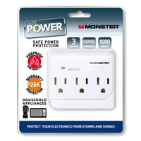 Monster  Just Power It Up  1080 J 3 outlets Surge Tap