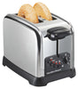 Hamilton Beach Stainless Steel Black/Silver 2 slot Toaster 7.63 in. H X 6.89 in. W X 11.1 in. D