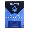 Zest Tea Earl Grey Premium Energy Tea - Case of 6 - 1.32 OZ