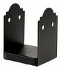 Outdoor Accents Post Base, ZMAX Coating, Rough Galvanized Steel, Black, 6 x 6-In.