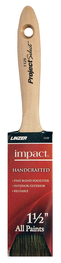 Linzer Products 1125-0150 1-1/2" Polyester Impact™ Varnish & Wall Paint Brush