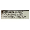 Earth's Best Organic Peach Mango Baby Food Puree - Stage 2 - Case of 12 - 4 oz.