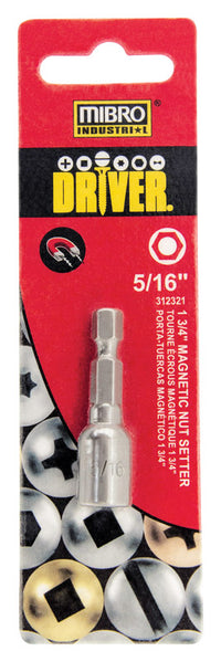 MIBRO 5/16 in. drive X 1-3/4 in. L Chrome Vanadium Steel Magnetic Nut Setter 1 pc