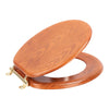 LDR Round Brown Wood Toilet Seat