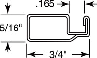 Prime-Line Screen Frame 3/4"W, 5/16" H X 3/4"W X 12' 2" L 0.020 Ga Aluminum Box of 56 (Case of 56)