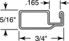 Prime-Line Screen Frame 3/4"W, 5/16" H X 3/4"W X 12' 2" L 0.020 Ga Aluminum Box of 56 (Case of 56)