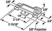 Prime-Line  Bronze  Zinc  Sash Lock  1 pk