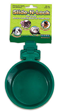 Pet Food Feeding Crock, Slide-N-Lock