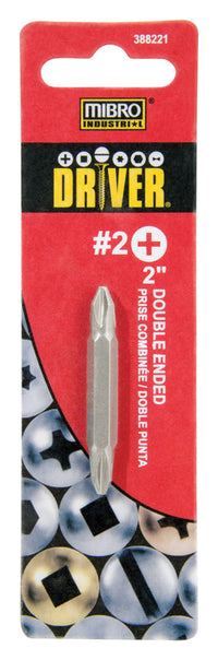 MIBRO Phillips #2 in. X 2 in. L Double-Ended Screwdriver Bit S2 Tool Steel 1 pc