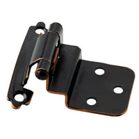 Self-Closing Inset Hinge, 3/8-In., Bronze/Copper, 2-Pk.