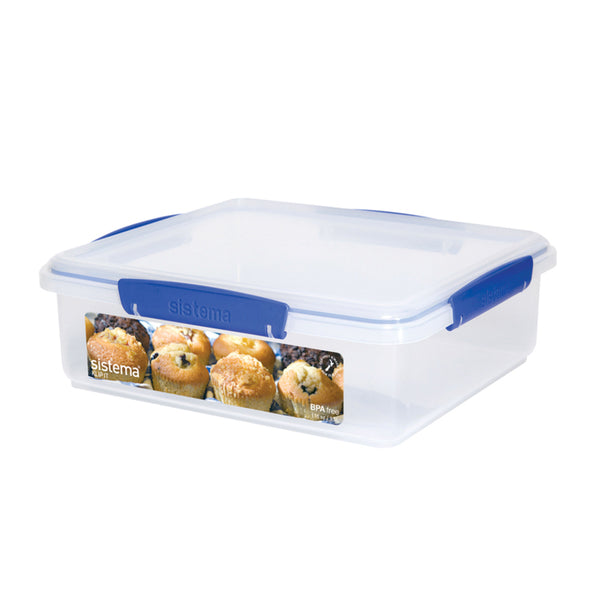 Sistema KLIP IT Accents Collection Food Storage Containers, Clear/Blue,  18-Piece Set 