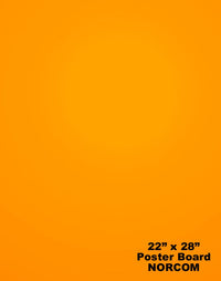 Norcom 79865-25 22 X 28 Orange Poster Board (Pack of 25)