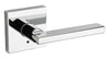 Kwikset Polished Chrome Metal Halifax Square Bed/Bath Privacy Lever 1-3/4 in. Thick