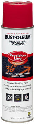 Industrial Choice Precision Line Marking Spray Paint, Safety Red, 17-oz. Inverted