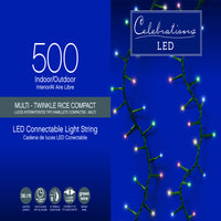 Celebrations LED Multicolored 500 ct String Christmas Lights