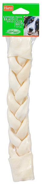 Hartz 99307 10 Dental Rawhide Retriever Braided Twist Rolls