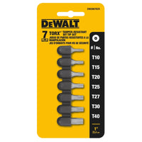 DeWalt Torx 1 in. Screwdriver Bit Set 7 pc