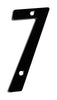 National Hardware  4 in. Black  Die-Cast Zinc  Screw-On  Number  7  1 pc. (Pack of 5)