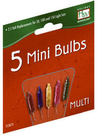 Mini Christmas Lights Replacement Bulb, For 50, 100 & 150-Light Sets, Multi-Color, 2.5-Volt