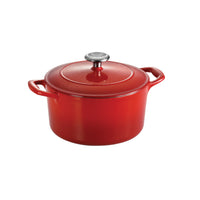 3.5 Qt Enameled Cast-Iron Series 1000 Covered Round Dutch Oven - Gradated Red