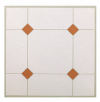 5th Avenue Vinyl Floor Tile, Peel & Stick, Taupe & White, 12 x 12-In.