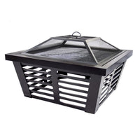 Pleasant Hearth  Hudson  Modern  Wood  Fire Pit  23 in. H x 34 in. W x 34 in. D Steel