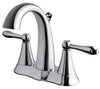 Ultra Faucets Contour Chrome Centerset Bathroom Sink Faucet 4 in.