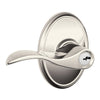 Schlage Polished Nickel Entry Lever 1-3/4 in.