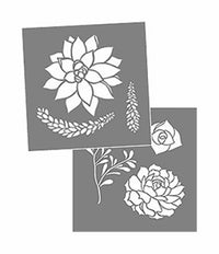 Americana Decor Succulent Stencil, 8 x 8-In. (Pack of 3)