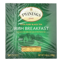 Twining's Tea Breakfast Tea - Irish Black - Case of 6 - 50 Bags