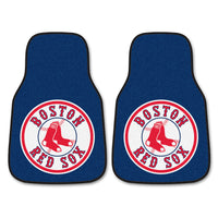 MLB - Boston Red Sox Circular Carpet Car Mat Set - 2 Pieces