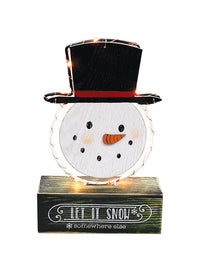 Dyno Snowman Let It Snow Somewhere Else Tabletop Decoration Wire Multicolored 1 pk (Pack of 4)